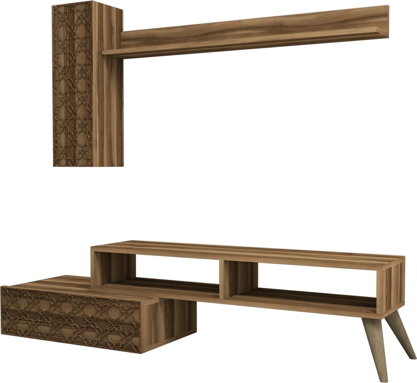 Set komode za TV Planet, Hanah Home, barva oreh