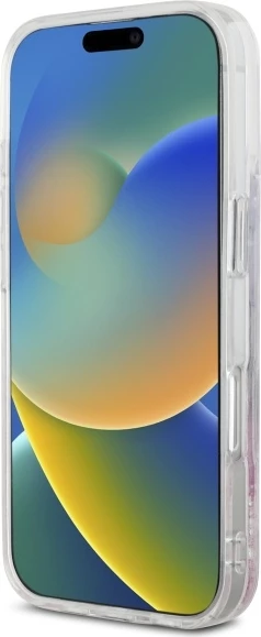 Ovitek za telefon s tekočimi bleščicami in pentljami MagSafe, Hello Kitty, za iPhone 16 Pro Max, bel