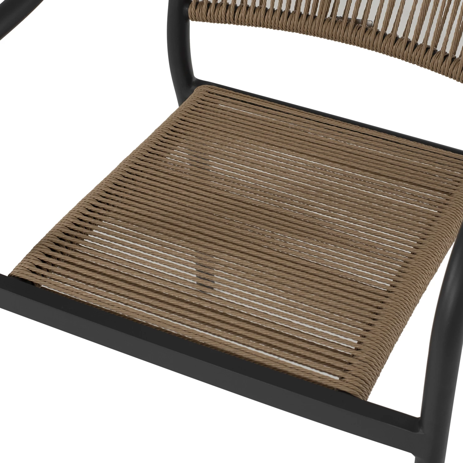 Stol iz aluminija FH5856.02 ogleno siva s PE pleteno vrvjo 57x63x80H