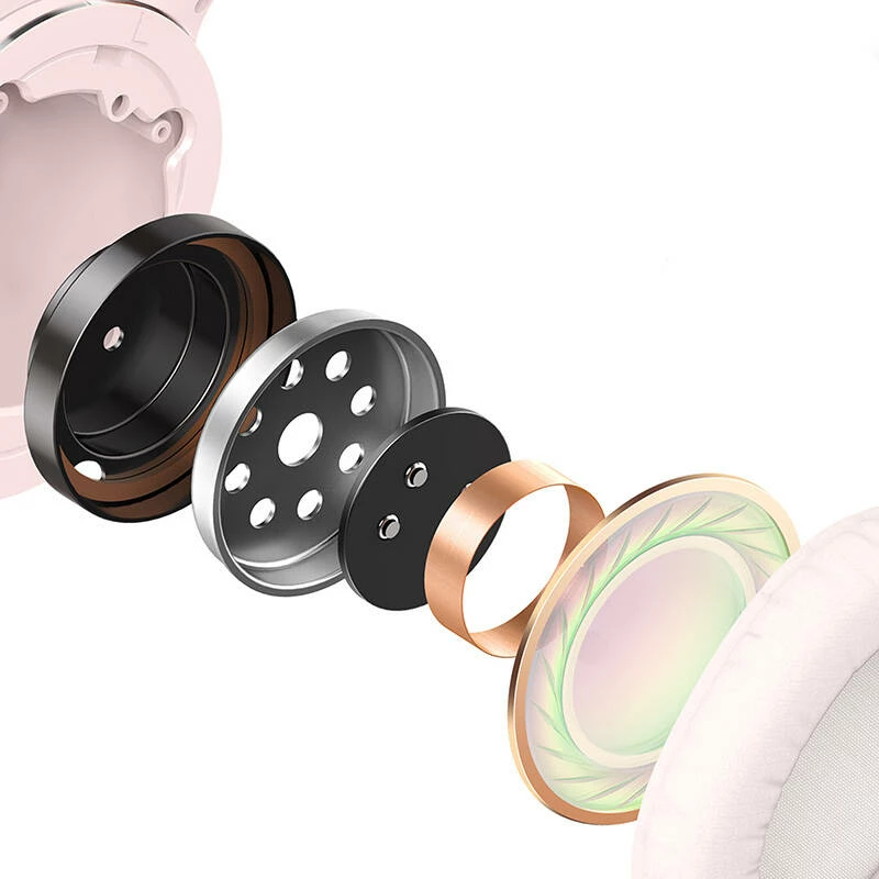 Slušalke čez uho brezžične, Baseus Encok D02 Pro NGD02-C01, Bluetooth 5.0, 40 ur baterije, 40 mm zvočniki, zložljive, rožnate