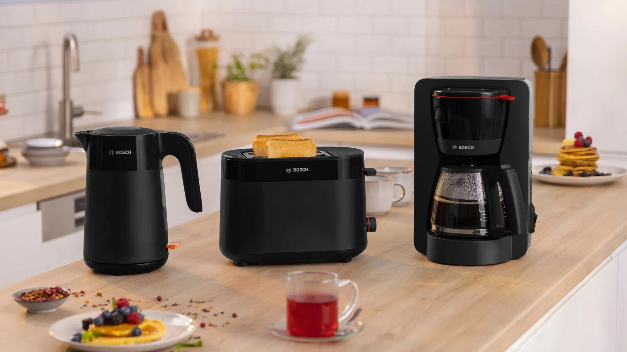 Tost za kruh, 2 rezini, 950 W, črn, Bosch TAT2M123