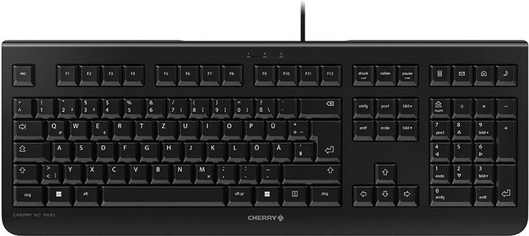 Polna tipkovnica, Cherry KC 1000, Full-size, USB, QWERTZ, črna