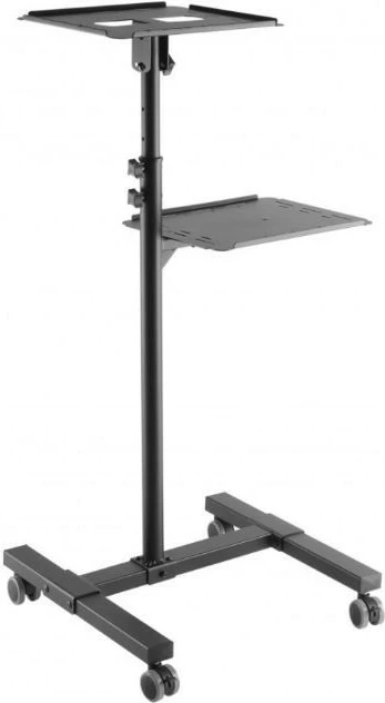 Mobilna miza za projektor Techly 362145, kovinska, črna
