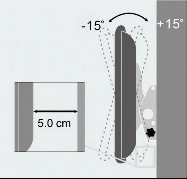 Stenski nosilec za TV/monitor 40–65 inch, 60 kg, črn Techly 301276