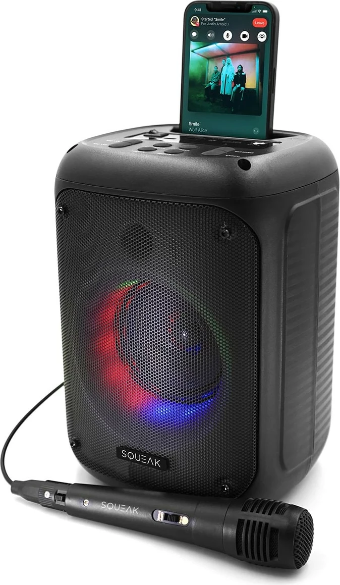 Bluetooth zvočnik SQUEAK Beatflow SQ1005 z mikrofonom, karaoke, črn
