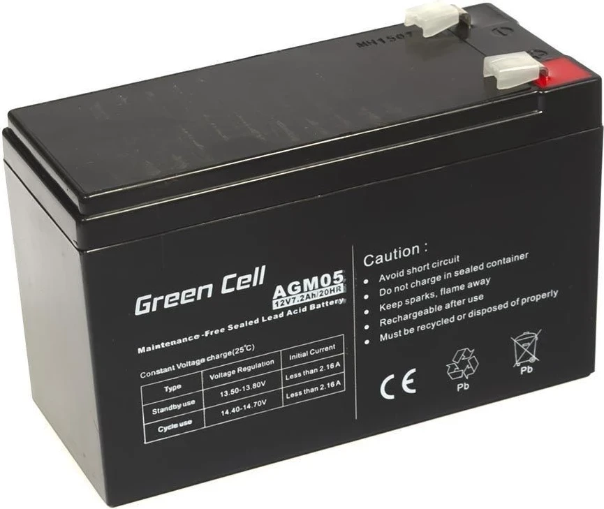 Baterija za UPS Green Cell AGM05, 12 V, 7,2 Ah