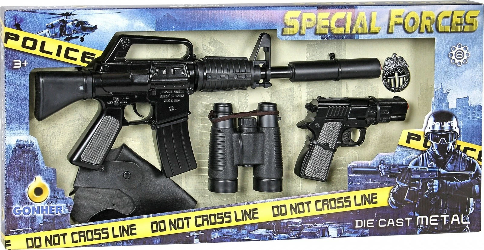 Igralni policijski komplet, 5-delni, črn — Pulio Gonher