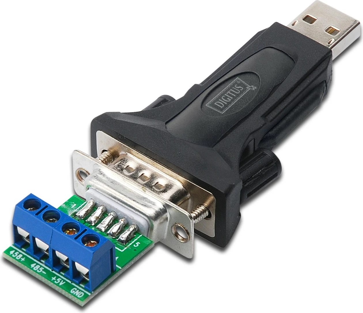 Adapter USB na serijski RS-485, Digitus, USB 2.0, 0,8 m, črn