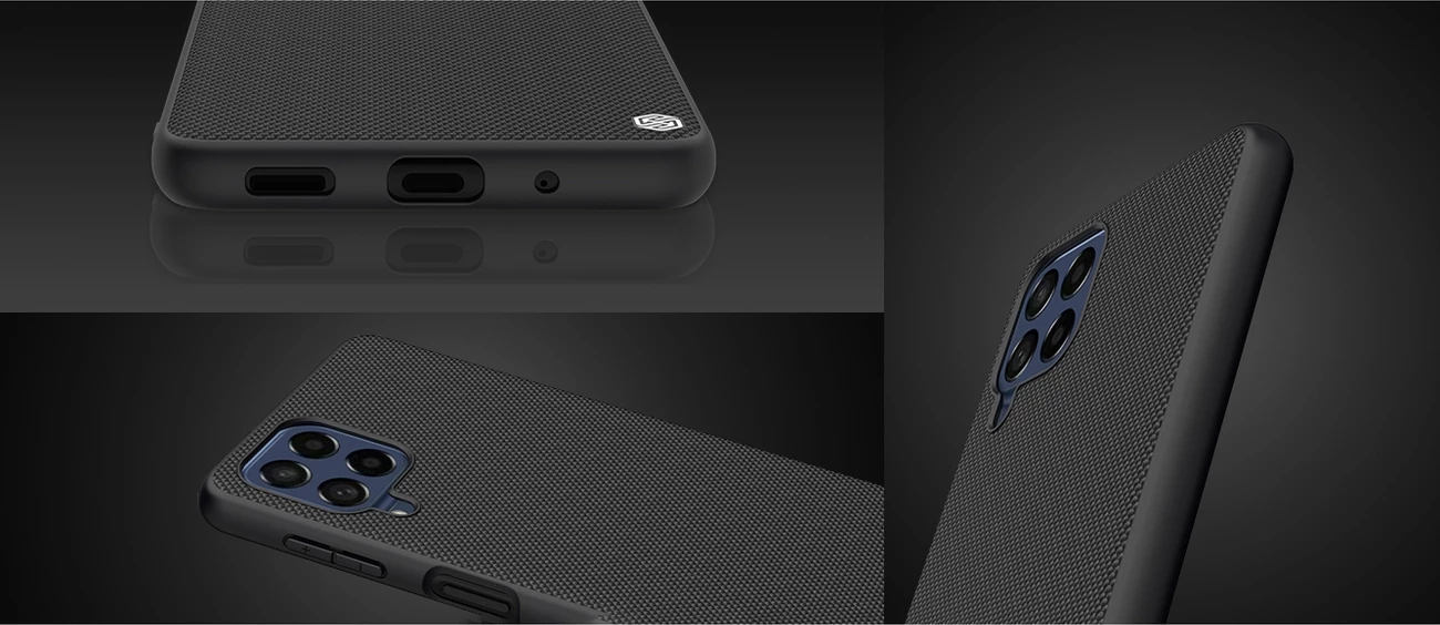 Teksturiran ovitek za telefon Nillkin za Samsung Galaxy M53 5G, črn