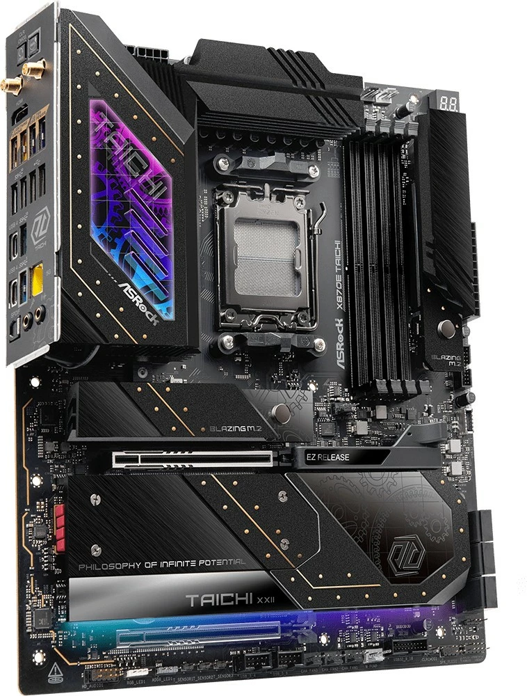 Matična plošča ASRock X870E Taichi, AMD, Socket AM5, DDR5-SDRAM, 256 GB, črna
