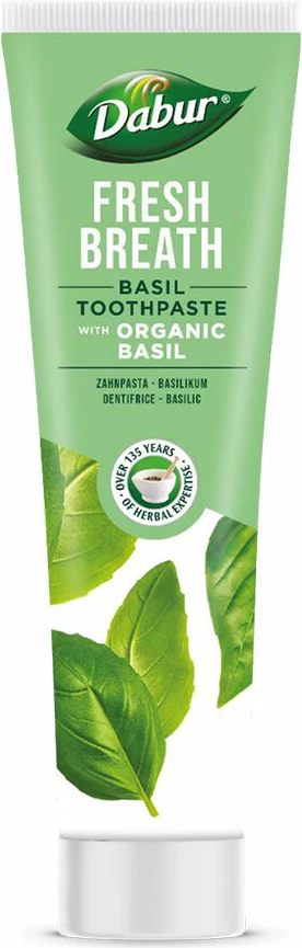 Zobna pasta Fresh Breath Basil, Dabur, 100 ml