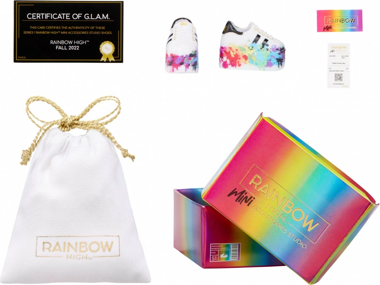 Set čevljev za punčke, Rainbow High MGA, 27 kosov, večbarvno