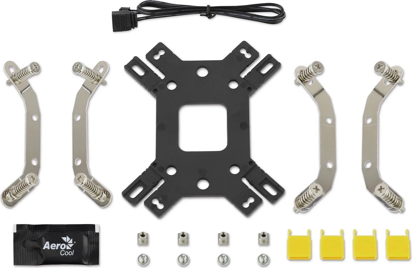 Hladilnik z Infinity Mirror RGB osvetlitvijo Aerocool Mirage 5, črn