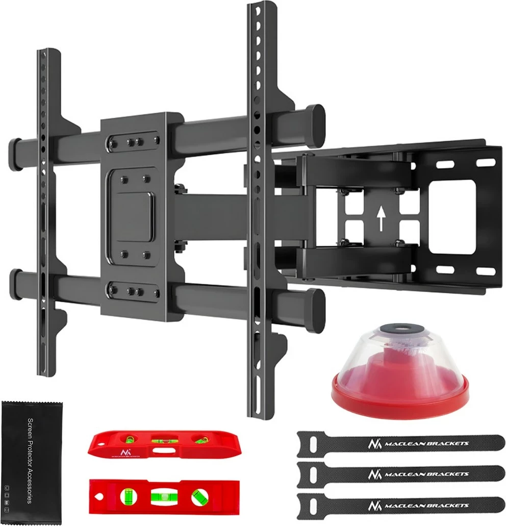 Stenski nosilec za TV Maclean MC-789, za 32–85", VESA 600x400, 60 kg, črn