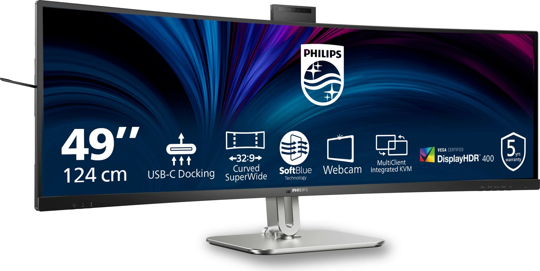 48,8" Dual QHD monitor Philips 49B2U6900CH/00, črn