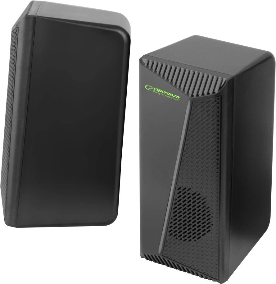 Komplet zvočnikov 2.0 LED, črn Esperanza EGS106, 6 W, 2 kosa