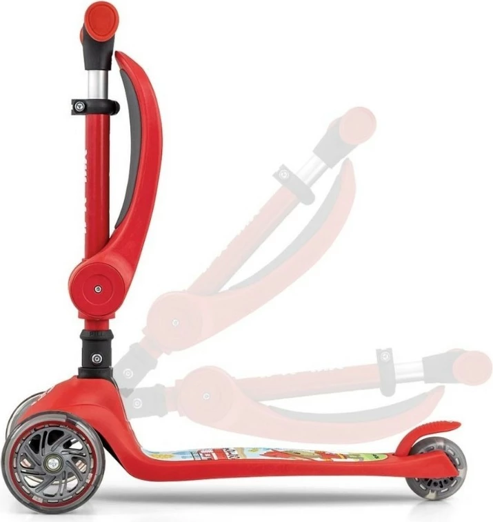 Trotinet za otroke Fuzzy Milly Mally 5752, 3 kolesa, rdeč