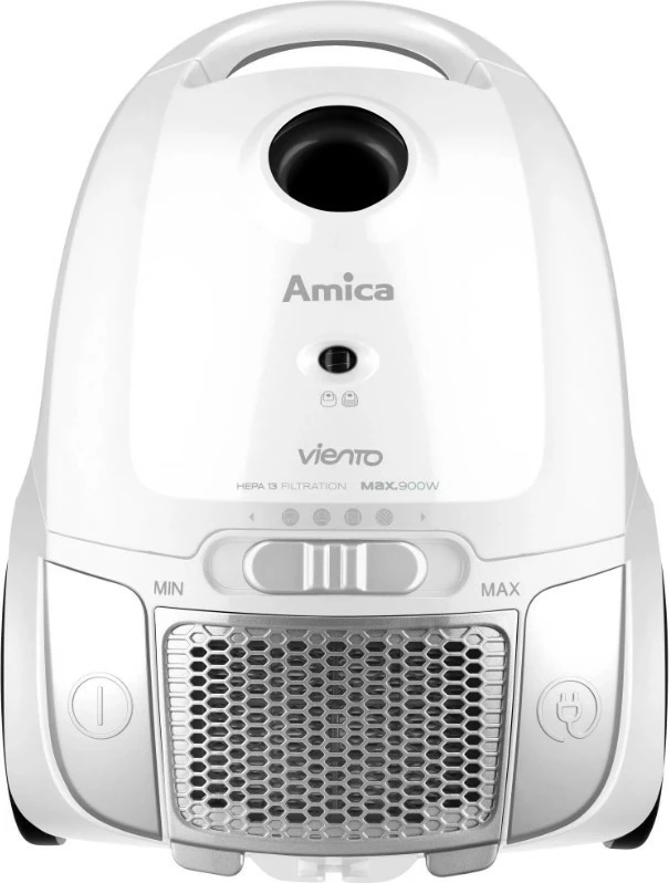 Sesalnik z vrečko, Amica VIENTO VI2032, 900 W, 2,5 L, HEPA 13, črno/belo
