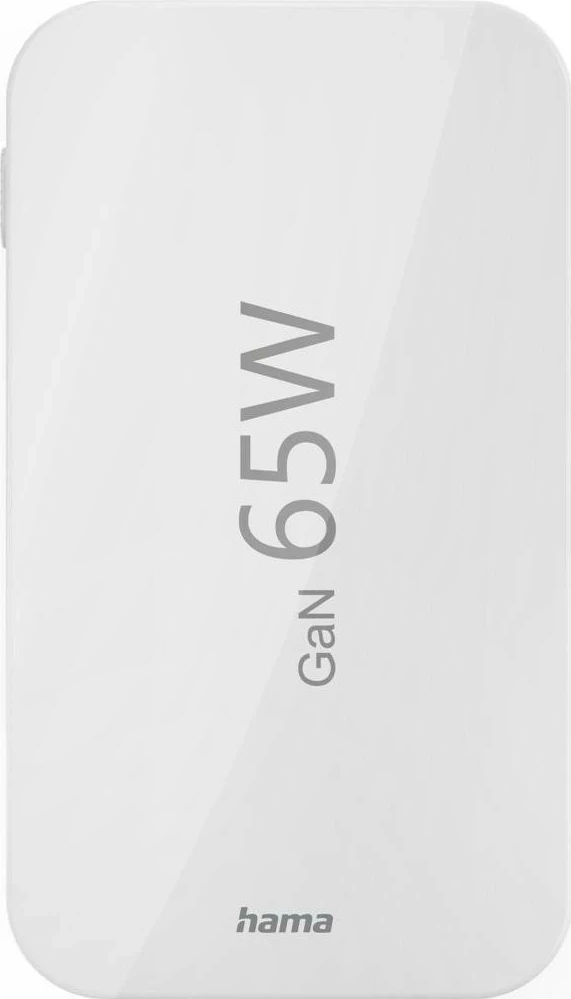 65W GaN polnilec Hama, 2× USB-C, 1× USB-A, bel
