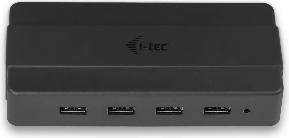 USB HUB z napajanjem, 4 vrata, USB 3.0, črn i-tec U3HUB445