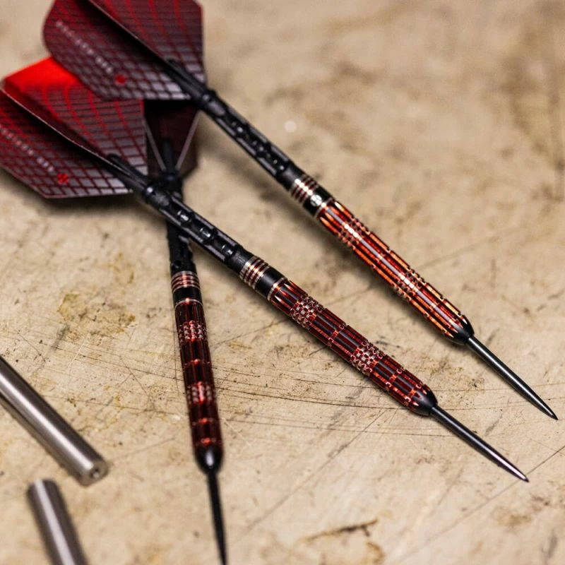 Puščice za pikado, 90% volframa, steeltip, rdeče — Harrows Red Horizon