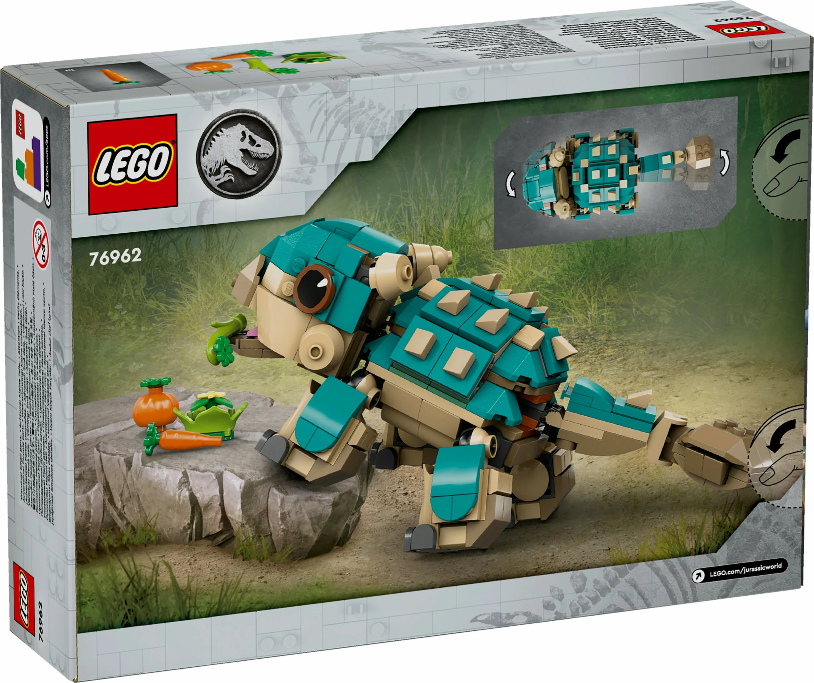 Set gradnje: mladi Ankylosaurus Bumpy (LEGO Jurassic World 76962), večbarven