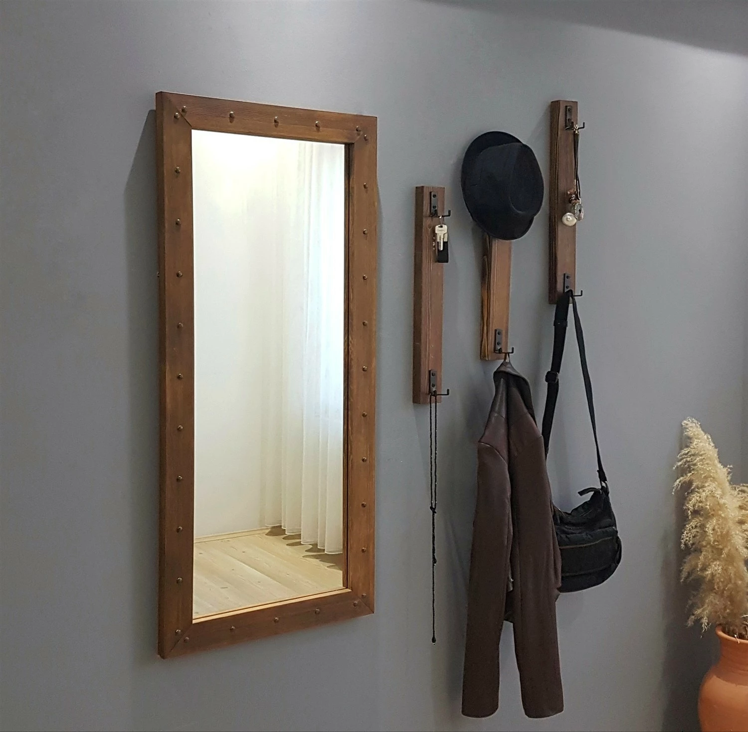Stojalo za hodnik, rjavo, Skye Decor V108