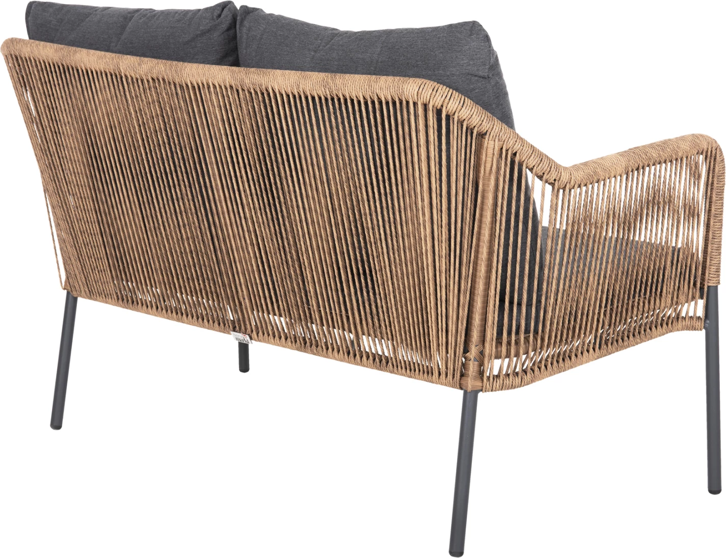 Zunanja dvosedna sedežna garnitura BAFFIN FH6054.03 aluminij antracit-PE ratan bež-antracit blazine