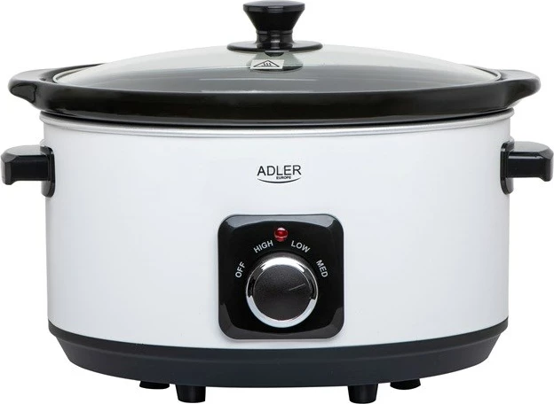Počasen kuhalnik Adler AD 6413W, 5,8 l, bel