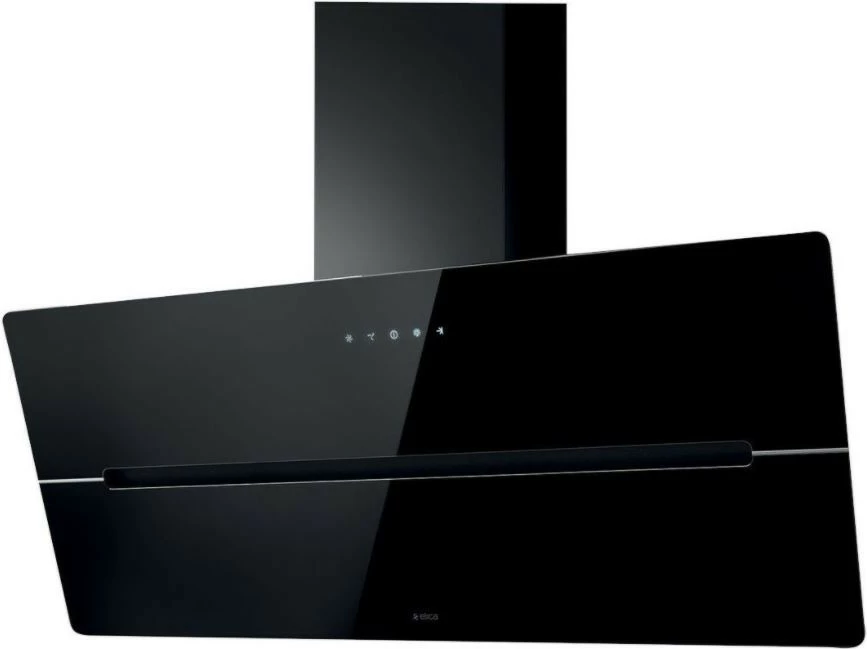 Kuhinjska napa Elica WISE BL/A/90, 90 cm, črna, za montažo na steno