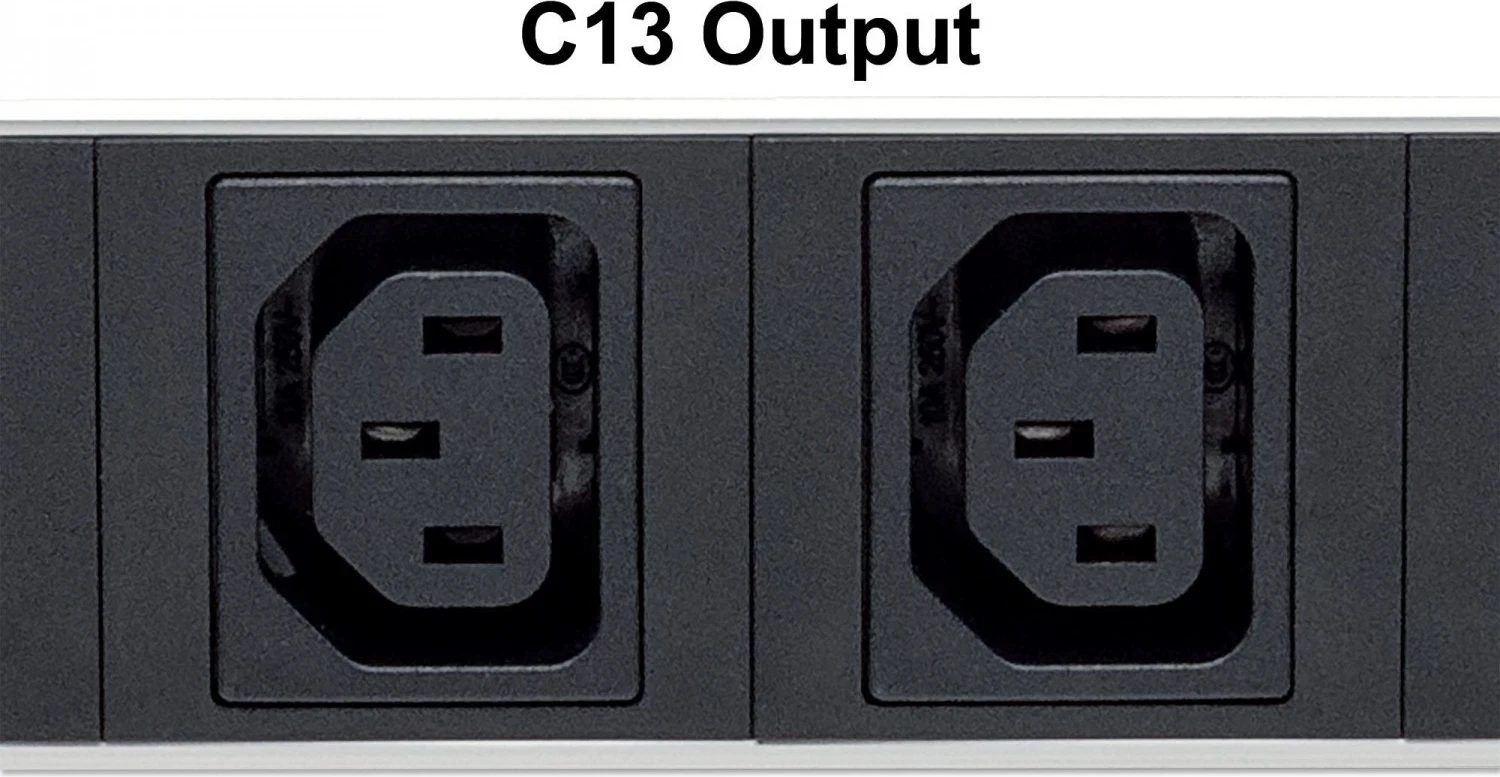 PDU za upravljanje z IP za rack omare Intellinet, črn