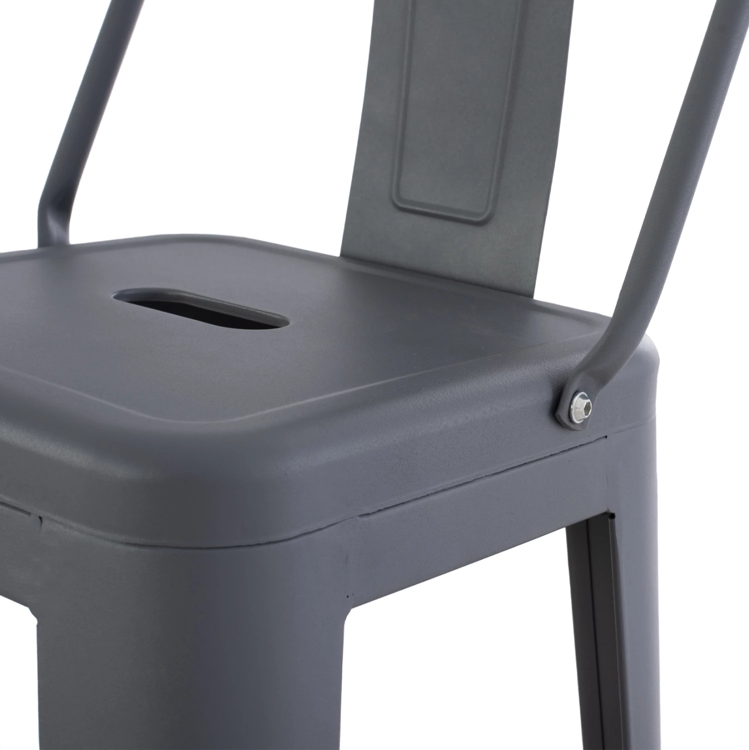 Kovinski barski stol Melita z naslonom v sivi barvi FH8643.10 43x43x100 cm