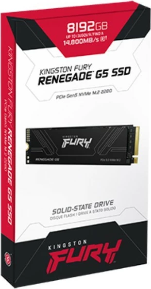 Notranji SSD M.2 NVMe Kingston FURY Renegade G5, 8 TB, PCIe 5.0, M.2 2280, do 14800/14000 MB/s