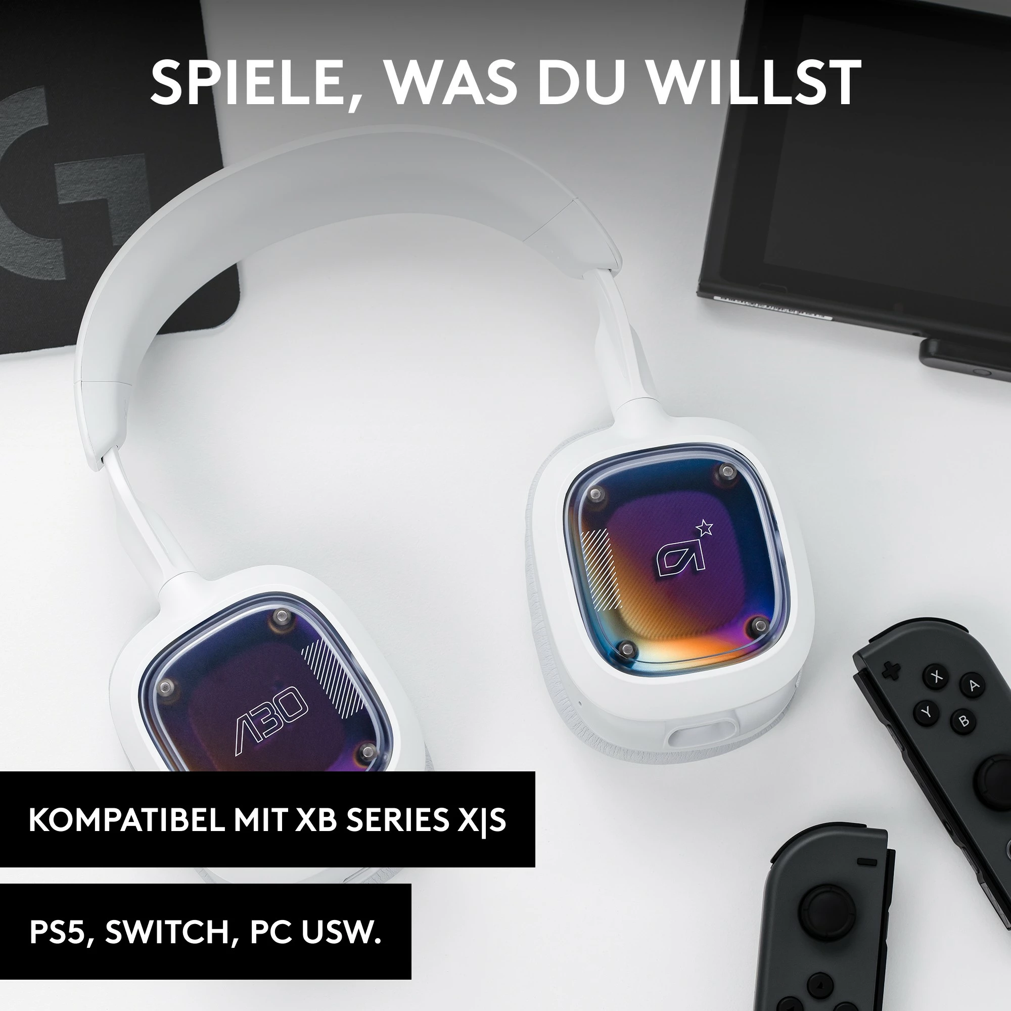 Gaming slušalke ASTRO A30, žične in brezžične, bele