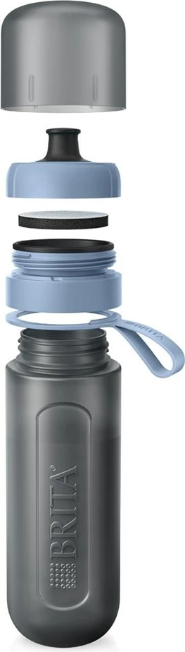 Filtrirana steklenica za vodo BRITA Active Filtering 0,6 l, pastelno modra, 2 kosa