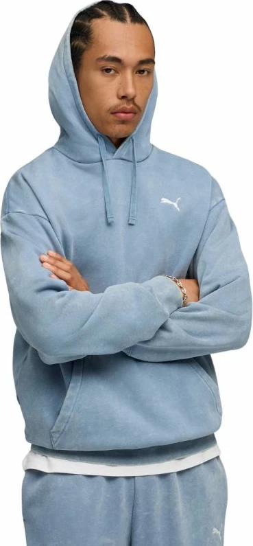 Pulover z kapuco za moške, Puma, moder