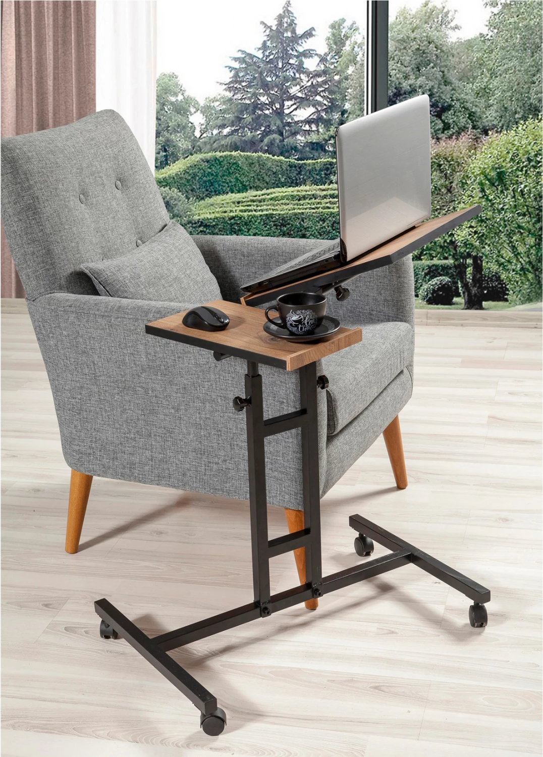 Nastavljiva pisalna miza za prenosnik FH8977.01, 67x45,4x62-87 cm