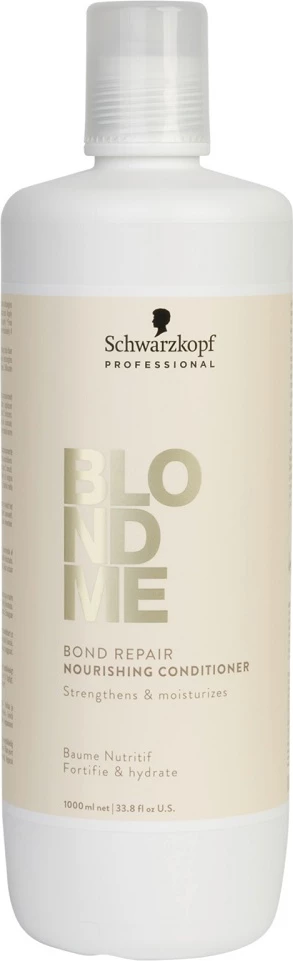 Regenerator za ženske za decolorirane in barvane blond lase Schwarzkopf Professional BlondMe Bond Repair Nourishing, 1000 ml