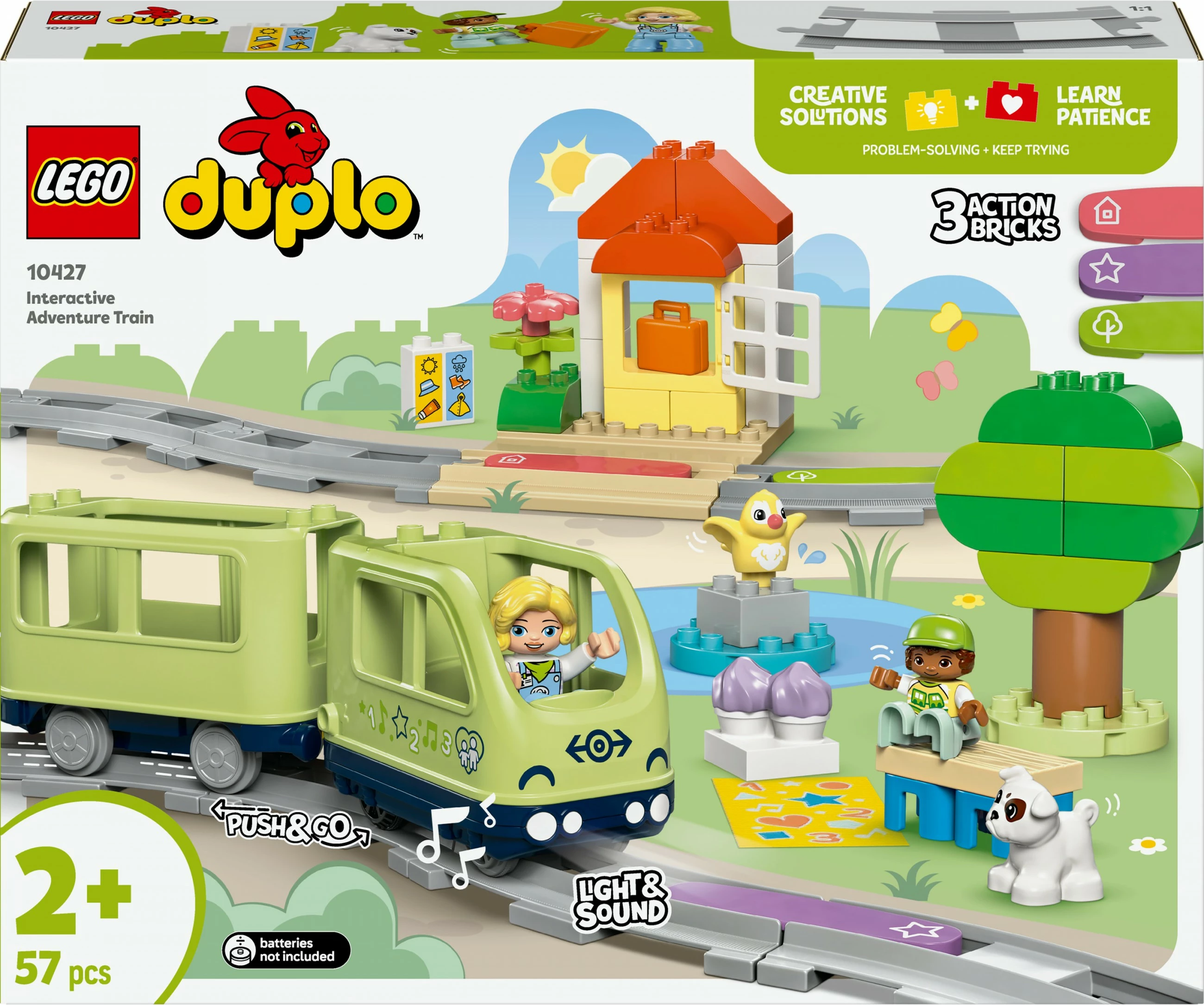 Interaktivni gradbeni set, vlak LEGO DUPLO 10427, 57 kosov, večbarven