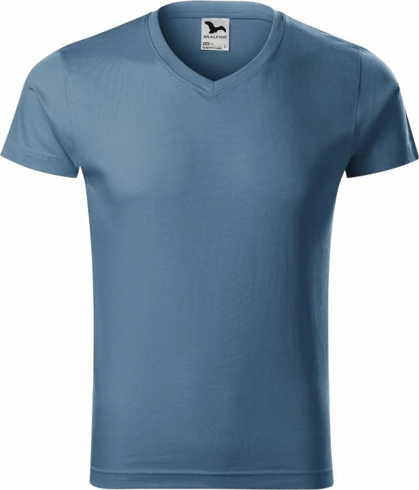 Majica slim fit z V-izrezom, Malfini M (MLI-14660), modra