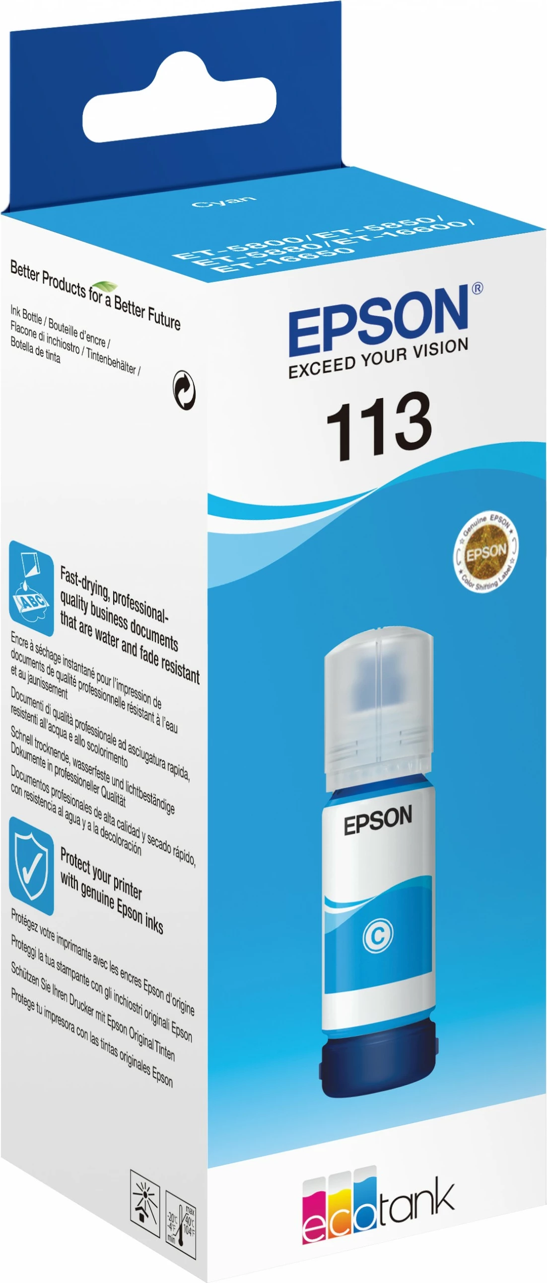 Bojilo cyan 70 ml Epson 113 EcoTank
