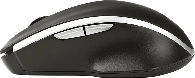 Ergonomičen brezžični miška Tracer PERFECT RF 2.4 GHz, 8 gumbov, črno-srebrna