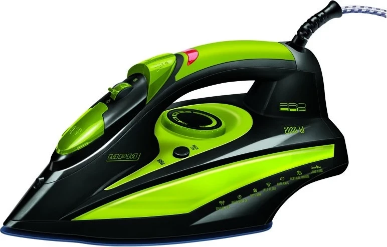 Železo za likanje MPM MZE-04, 2400 W, črno/zelena