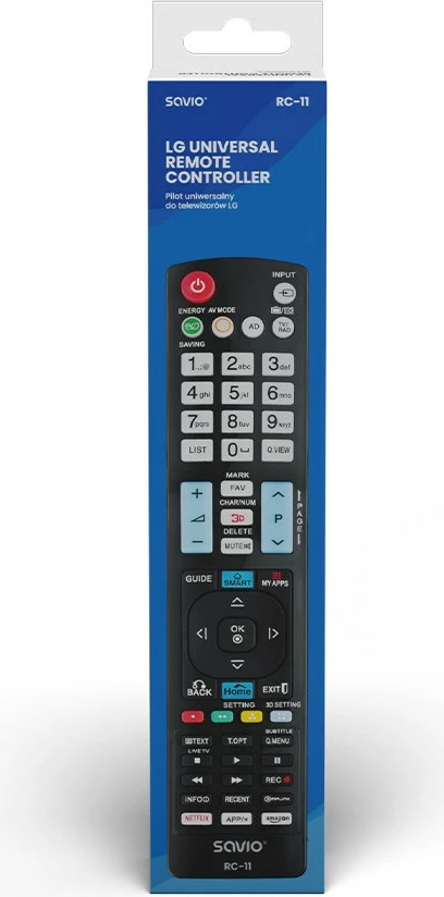 Telekomanda Savio RC-11, črna