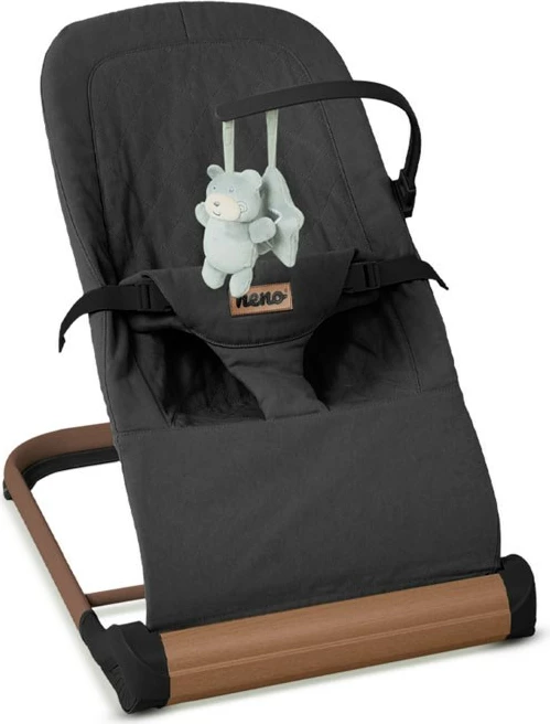 Ljuljajoč sedež za dojenčke NESSO DARK GREY, en sedež, cijan