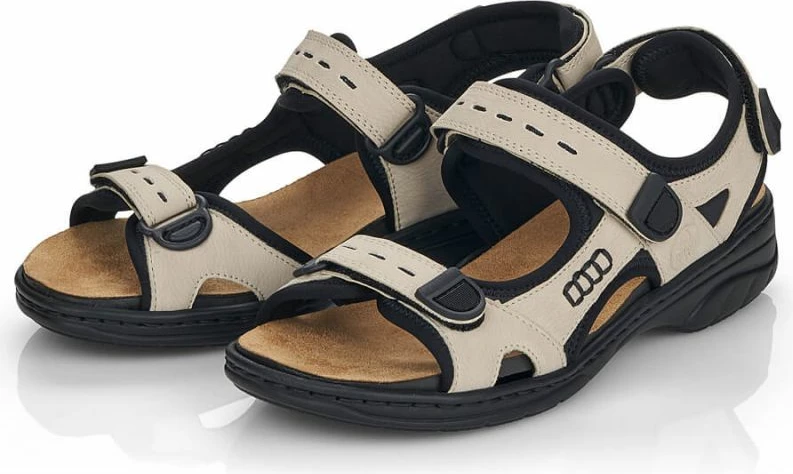 Sandali, udobni ženski sandali Rieker, bež