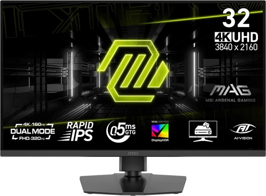 Monitor 31,5", 4K, 160 Hz, Rapid IPS — MSI MAG 322URDF E16, črn