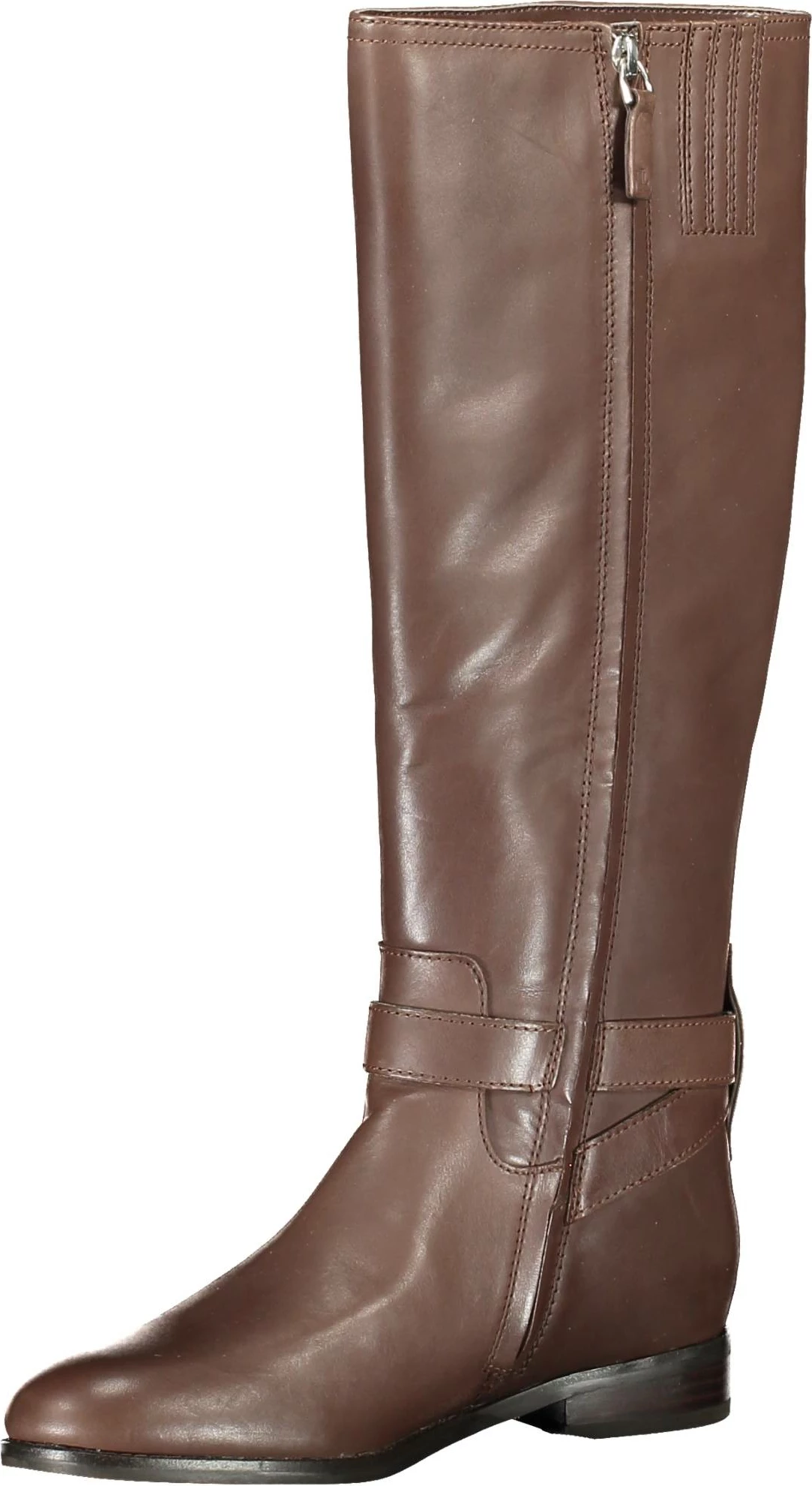 Dolge škornje Ralph Lauren Brittaney za ženske, rjava