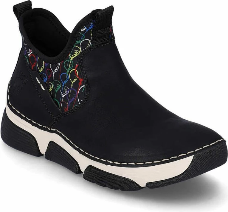 Visoke čevlje Rieker, ženske, črne