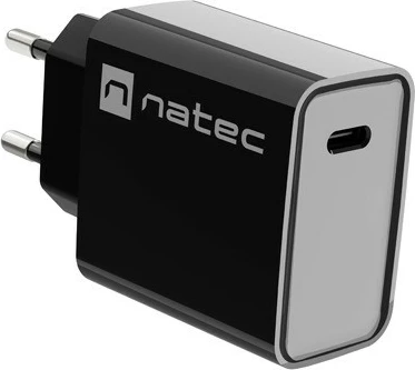 Stenski napajalnik 1x USB-C, 20W Natec Ribera NUC-2060, črn